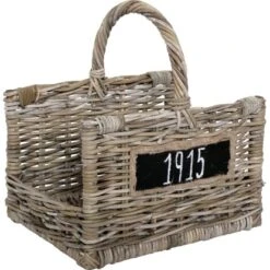 Korb Aus Rattan Für Kaminholz