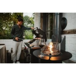 Enders Gas-Terrassenfeuer Nova Ø 36 Cm X 102 Cm Schwarz -Heizgeräte 4000591006913 3795 A 03