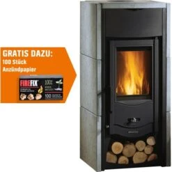 Heizgeräte 11 La Nordica Kaminofen Asia Naturstein 6 KW EEK: A+ Gratis Anzündpapier